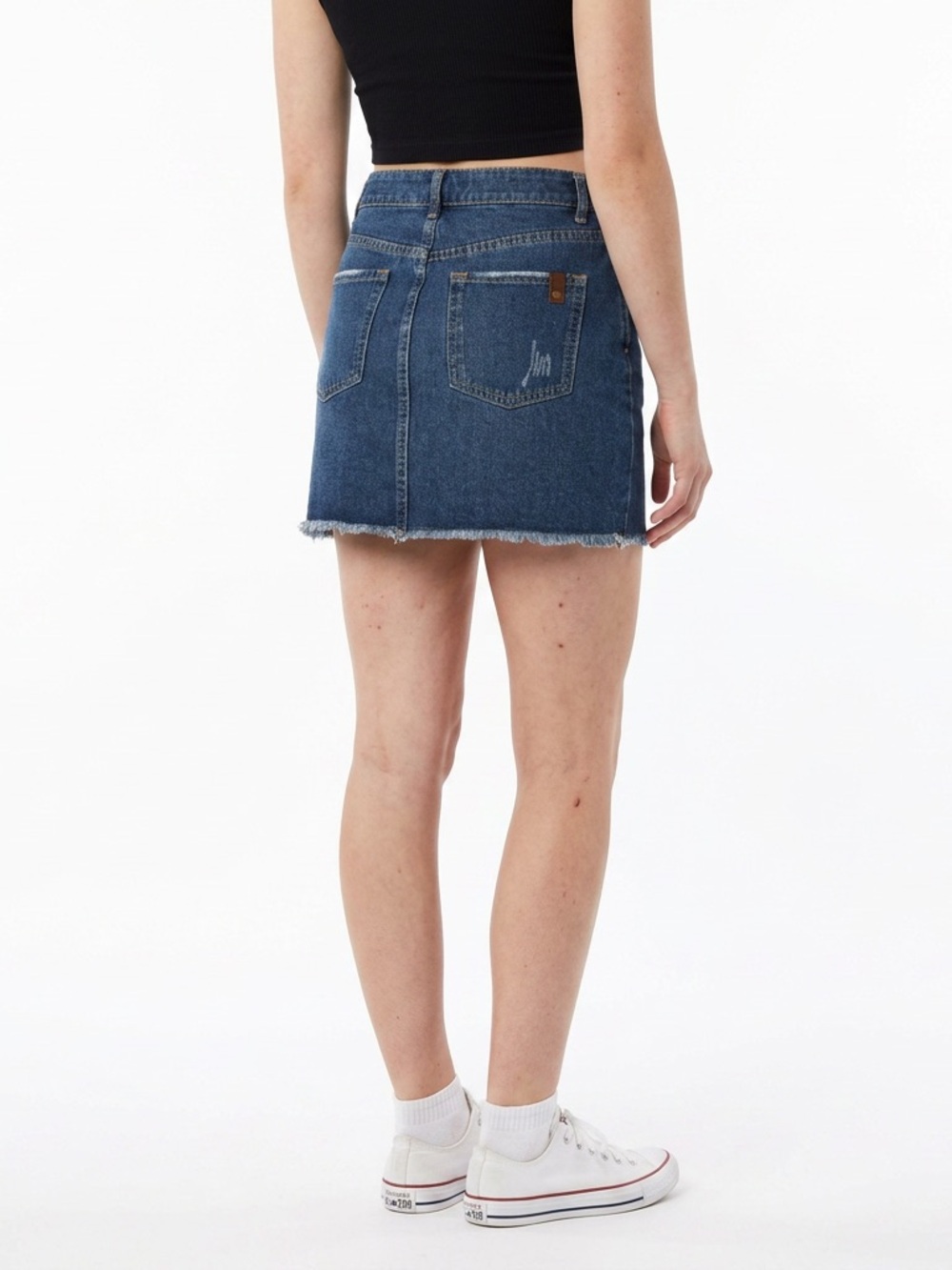 Roxy Dark Blue Denim Mini Skirt - Picture 2 of 6